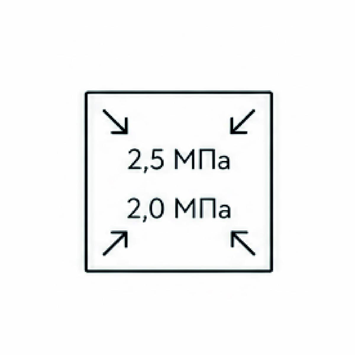 Міцність: 2,5 МПа (розрив), 2,0 МПа (зсув)